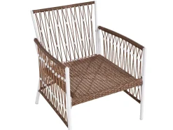 Set bistrot con cuscini LEVICO Metallo Bianco