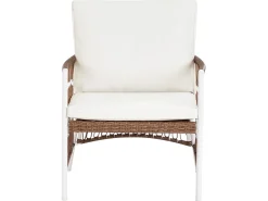 Set bistrot con cuscini LEVICO Metallo Bianco