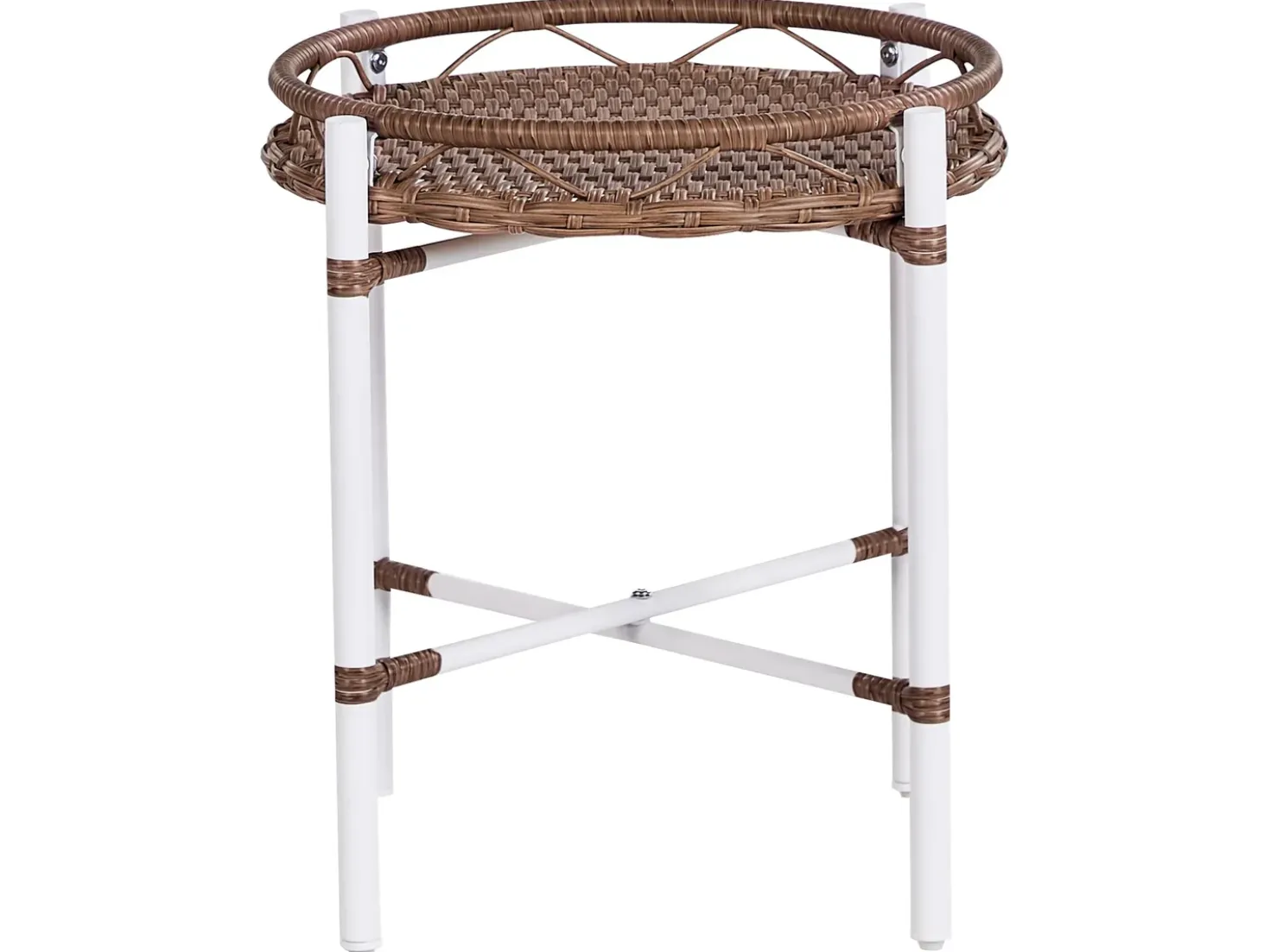 Set bistrot con cuscini LEVICO Metallo Bianco