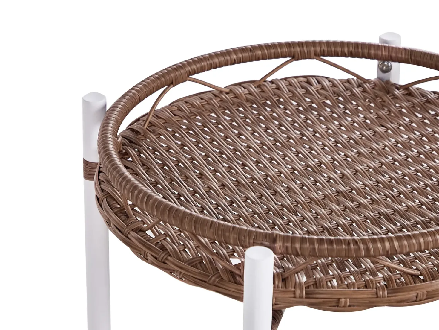 Set bistrot con cuscini LEVICO Metallo Bianco
