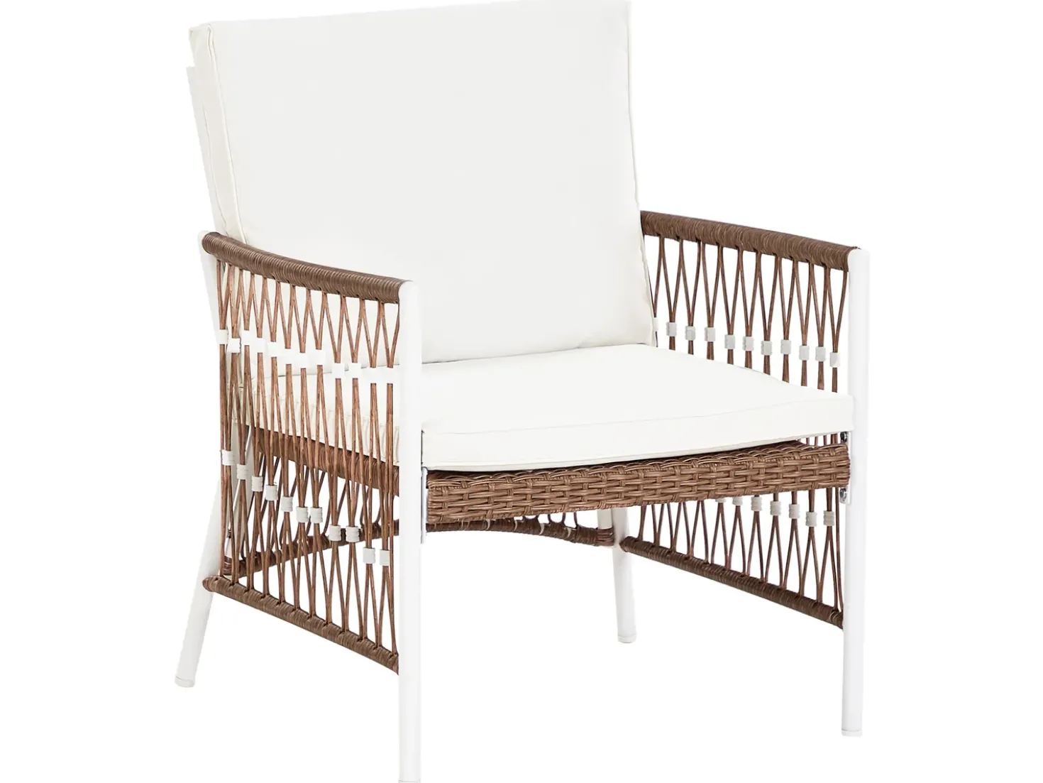 Set bistrot con cuscini LEVICO Metallo Bianco