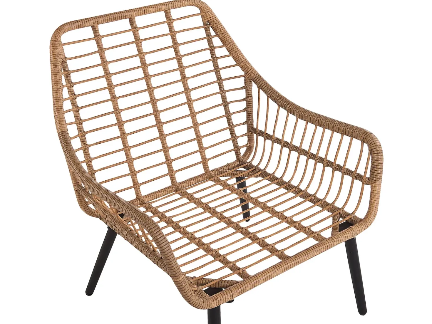 Set bistrot con cuscini LAURETO Rattan sintetico (PE) Naturale