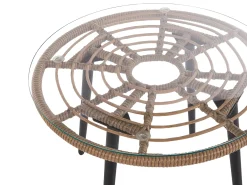 Set bistrot con cuscini LAURETO Rattan sintetico (PE) Naturale