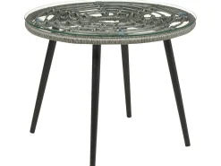 Set bistrot con cuscini LAURETO Rattan sintetico (PE) Grigio