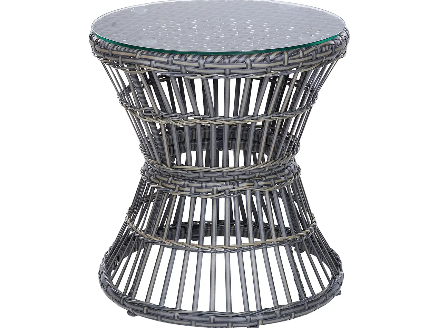 Set bistrot con cuscini MESYNA Rattan sintetico (PE) Tortora