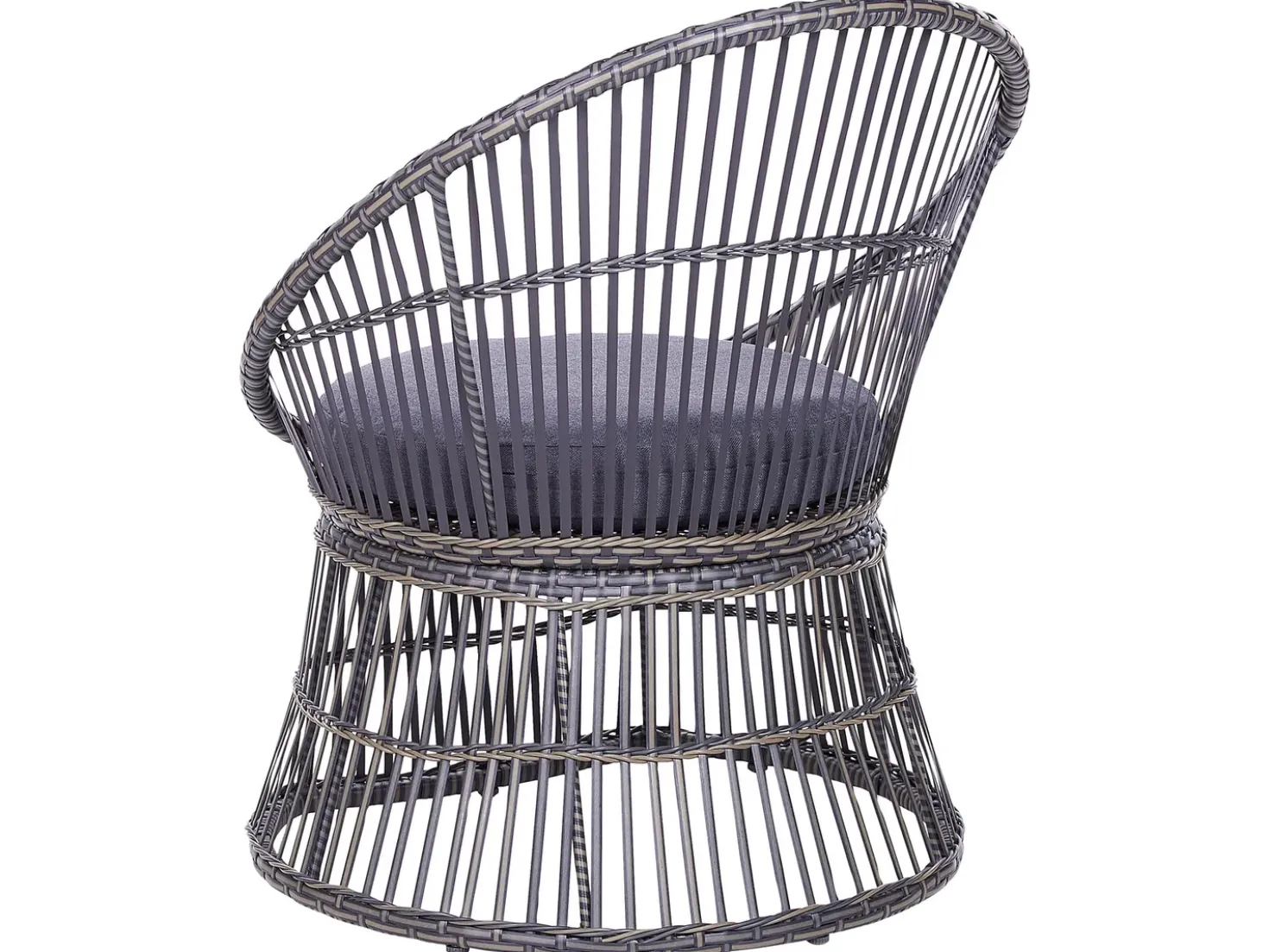 Set bistrot con cuscini MESYNA Rattan sintetico (PE) Tortora