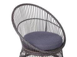 Set bistrot con cuscini MESYNA Rattan sintetico (PE) Tortora