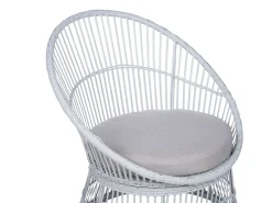 Set bistrot con cuscini MESYNA Rattan sintetico (PE) Bianco