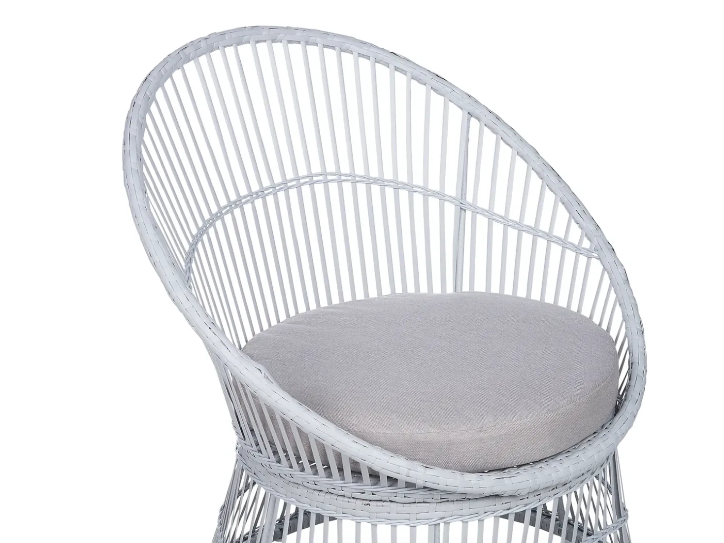 Set bistrot con cuscini MESYNA Rattan sintetico (PE) Bianco