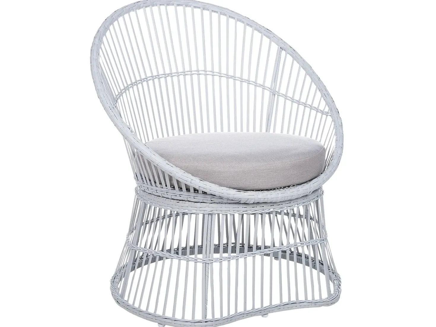 Set bistrot con cuscini MESYNA Rattan sintetico (PE) Bianco
