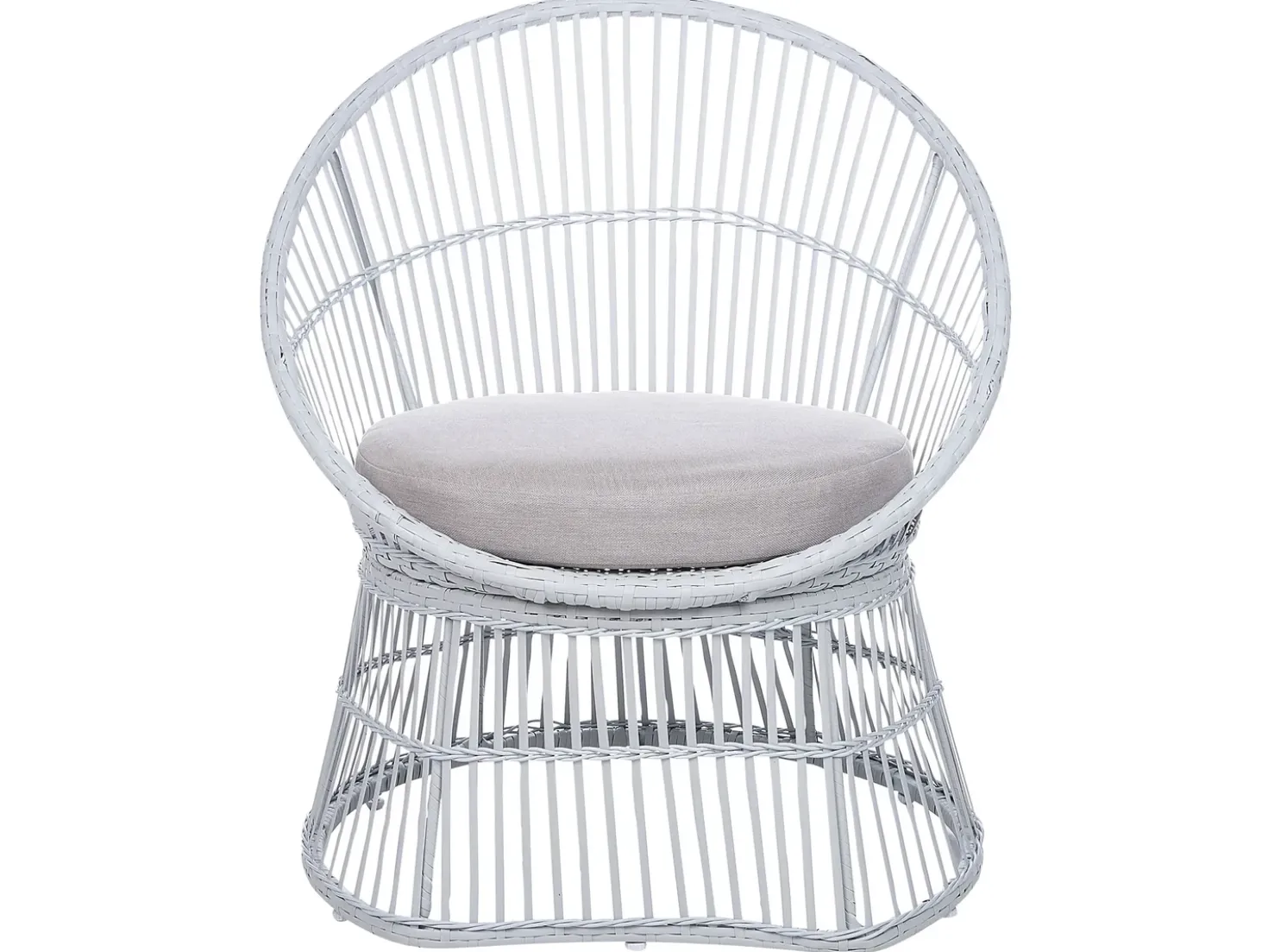 Set bistrot con cuscini MESYNA Rattan sintetico (PE) Bianco