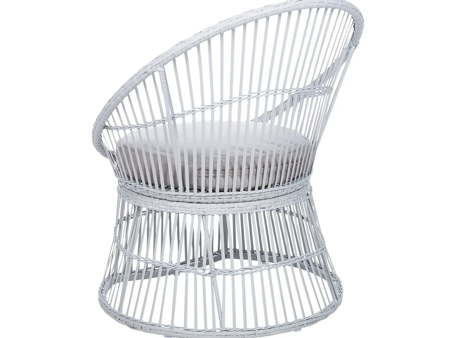 Set bistrot con cuscini MESYNA Rattan sintetico (PE) Bianco