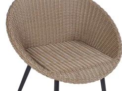 Set bistrot con cuscini ORTIGIA Rattan sintetico (PE) Beige chiaro Beige