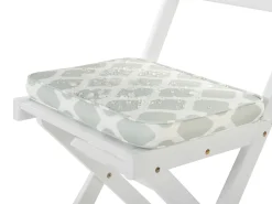 Set bistrot con cuscini Pieghevole FIJI Legno d'acacia Bianco