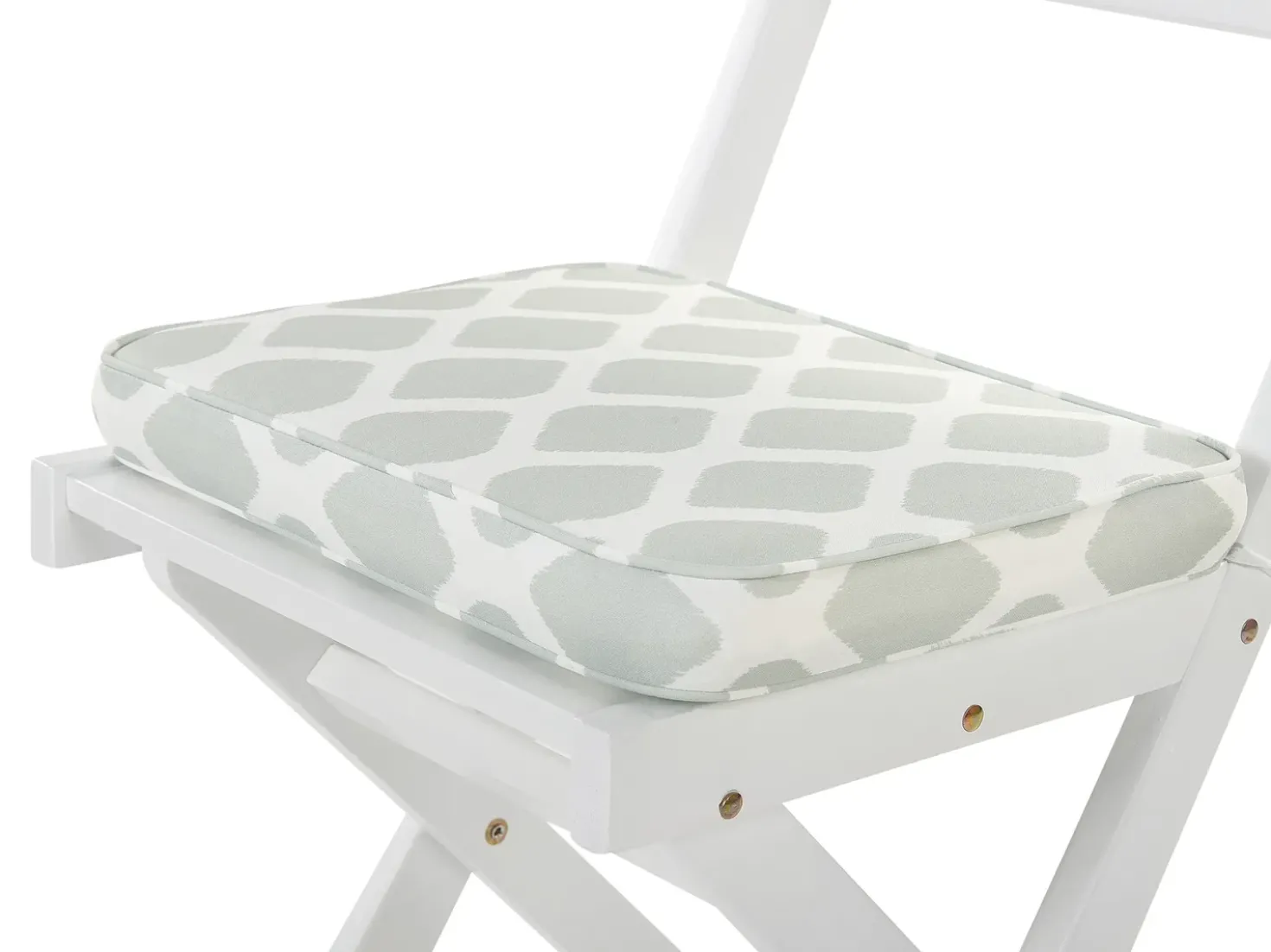Set bistrot con cuscini Pieghevole FIJI Legno d'acacia Bianco
