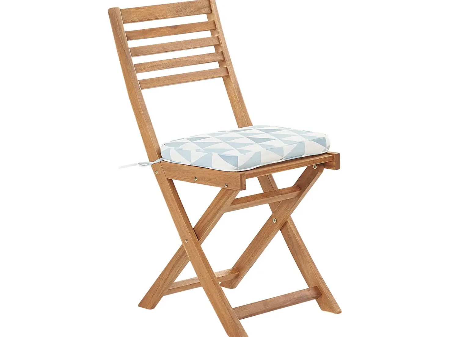 Set bistrot con cuscini Pieghevole FIJI Legno d'acacia Blu