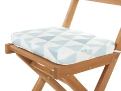 Set bistrot con cuscini Pieghevole FIJI Legno d'acacia Blu