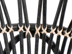 Set bistrot con cuscini PECORINI Rattan Nero