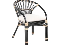 Set bistrot con cuscini PECORINI Rattan Nero