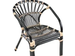 Set bistrot con cuscini PECORINI Rattan Nero