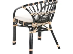Set bistrot con cuscini PECORINI Rattan Nero