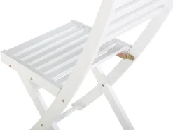 Set bistrot con cuscini Pieghevole FIJI Legno d'acacia Bianco