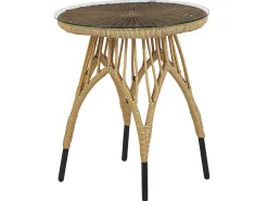Set bistrot con cuscini PELLARO Rattan sintetico (PE) Nero