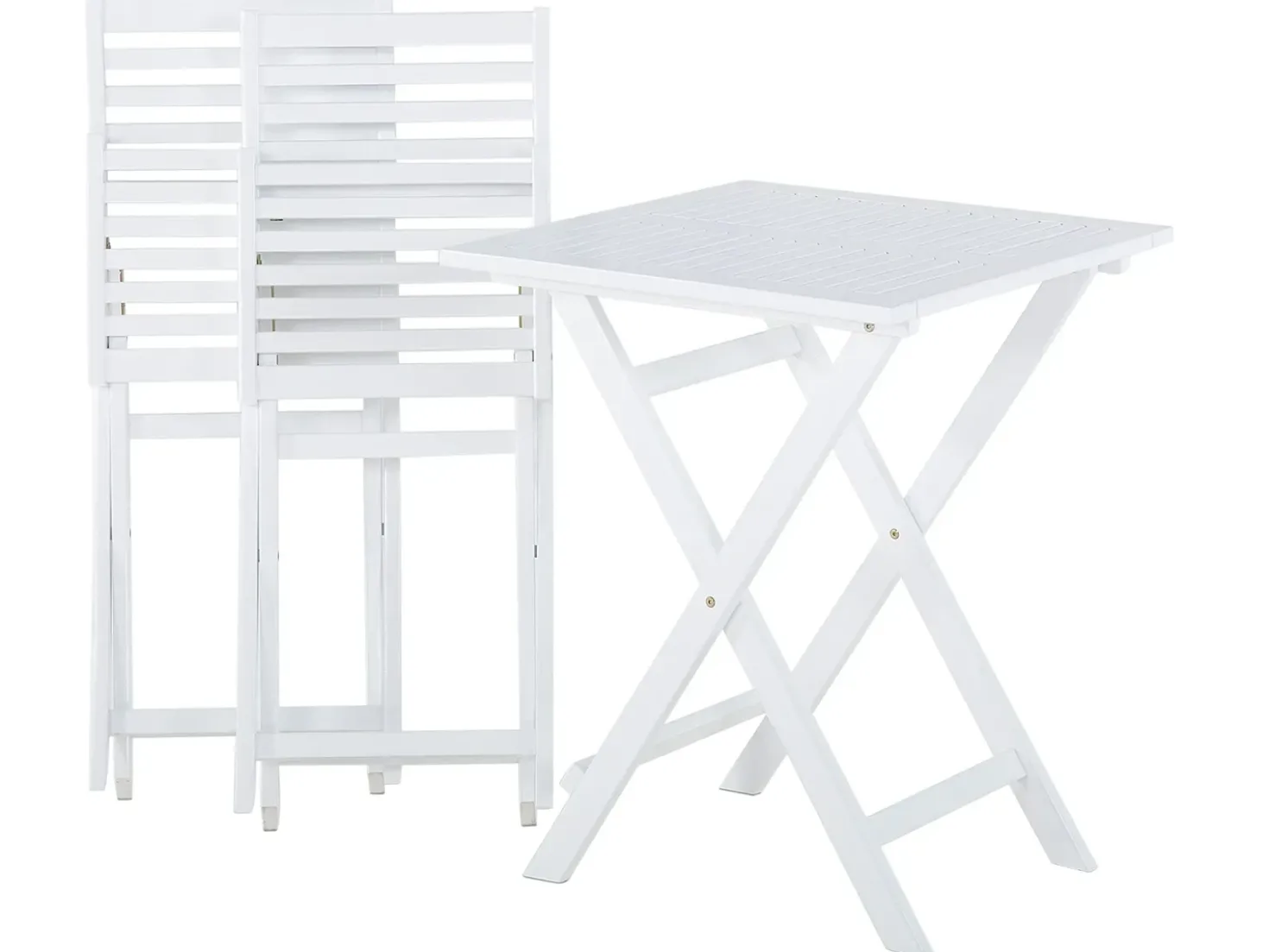 Set bistrot con cuscini Pieghevole FIJI Legno d'acacia Blu
