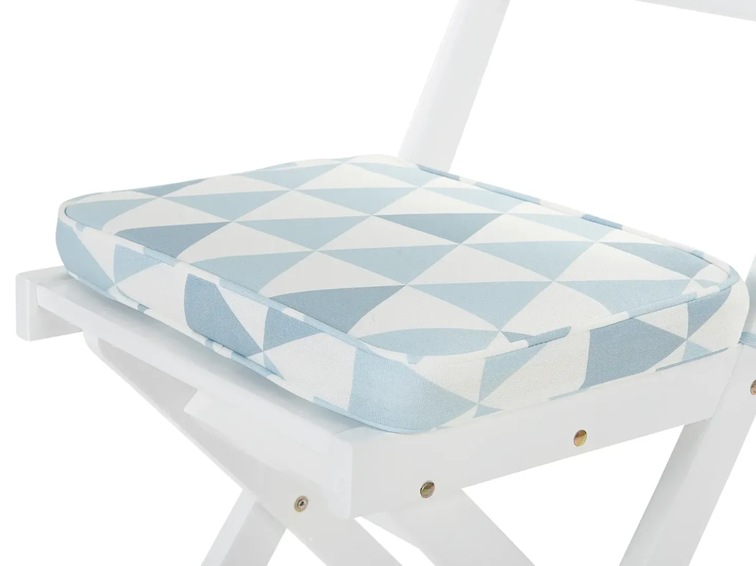 Set bistrot con cuscini Pieghevole FIJI Legno d'acacia Blu