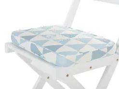 Set bistrot con cuscini Pieghevole FIJI Legno d'acacia Blu