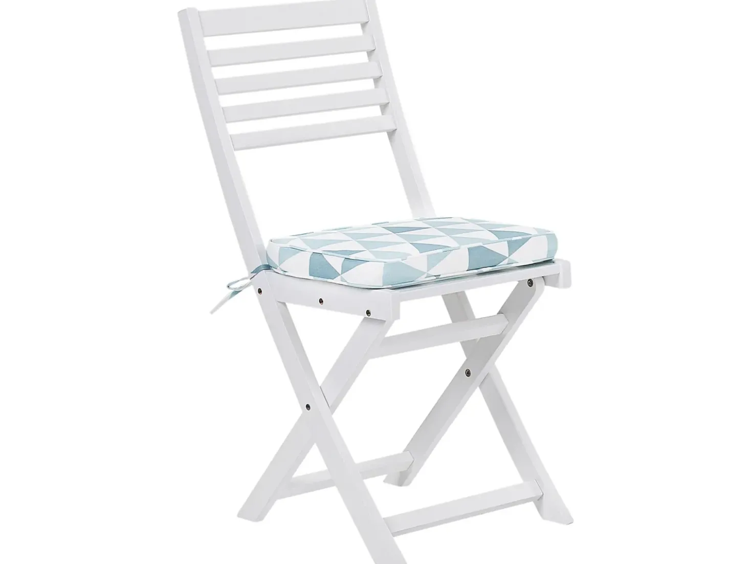 Set bistrot con cuscini Pieghevole FIJI Legno d'acacia Blu