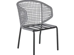 Set bistrot con cuscini PALMI Metallo Grigio