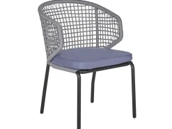 Set bistrot con cuscini PALMI Metallo Grigio