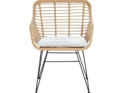 Set bistrot con cuscini TRESTINA Rattan sintetico (PE) Marrone chiaro