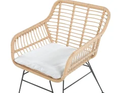 Set bistrot con cuscini TRESTINA Rattan sintetico (PE) Marrone chiaro