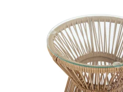 Set bistrot con cuscini TRESTINA Rattan sintetico (PE) Marrone chiaro