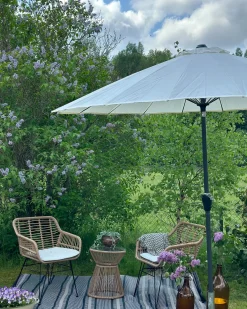 Set bistrot con cuscini TRESTINA Rattan sintetico (PE) Marrone chiaro