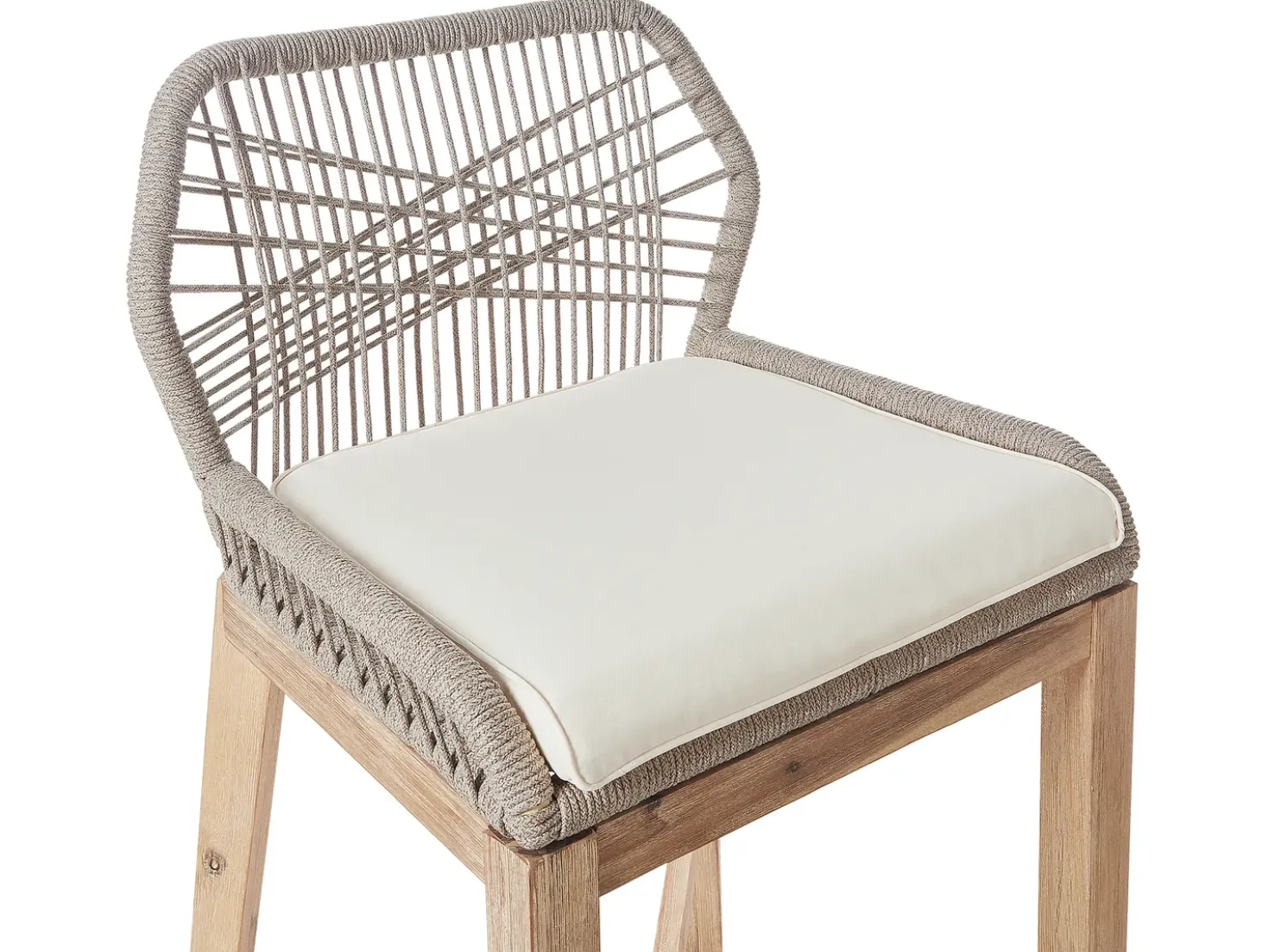 Set bistrot con cuscini TALAMONE Legno d'acacia Grigio