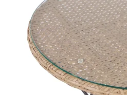 Set bistrot con cuscini TROPEA II Rattan sintetico (PE) Naturale