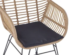 Set bistrot con cuscini TROPEA II Rattan sintetico (PE) Naturale