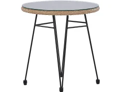 Set bistrot con cuscini TROPEA II Rattan sintetico (PE) Naturale
