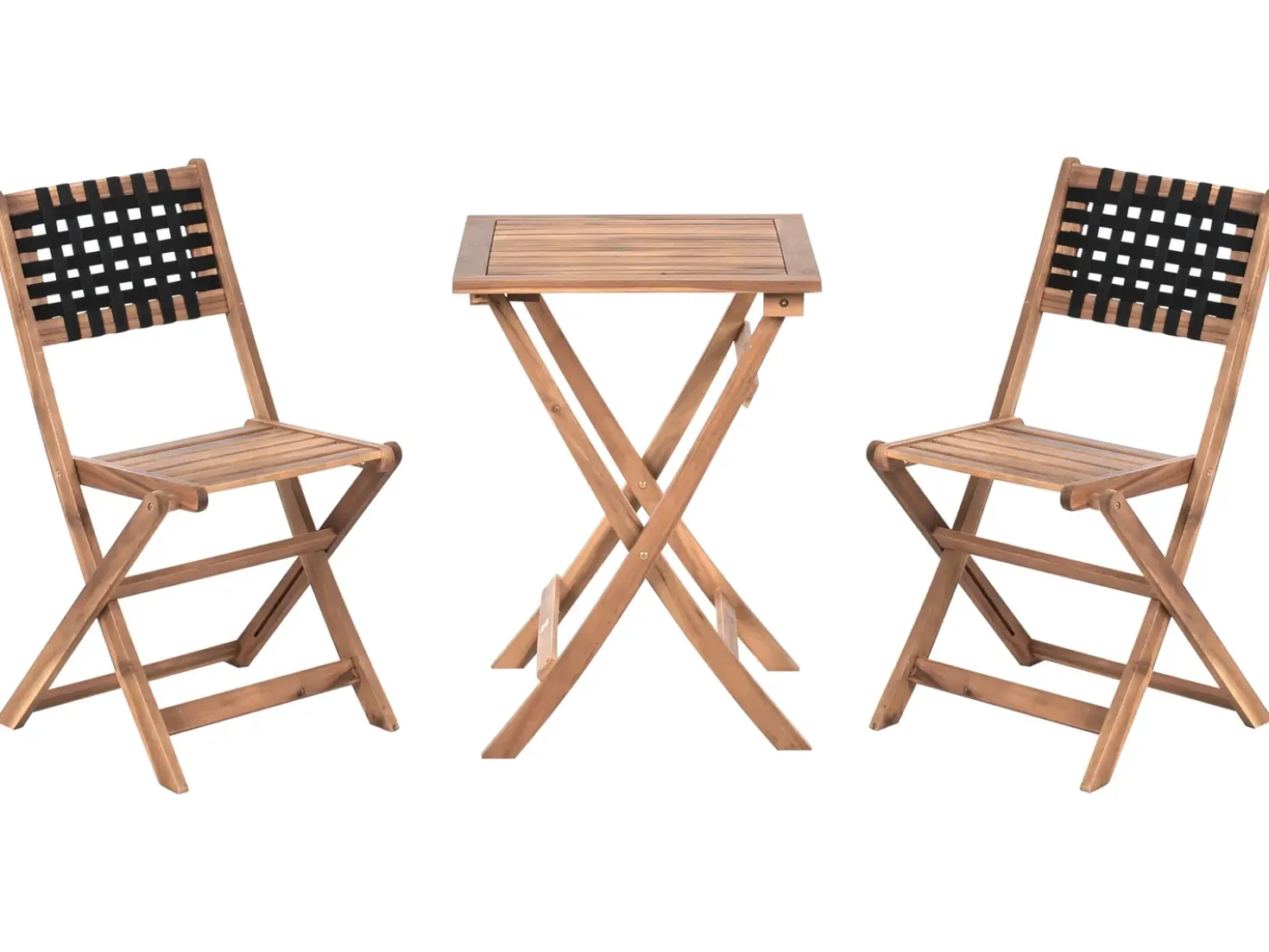 Set bistrot CONIOLO Legno d'acacia Marrone/Nero