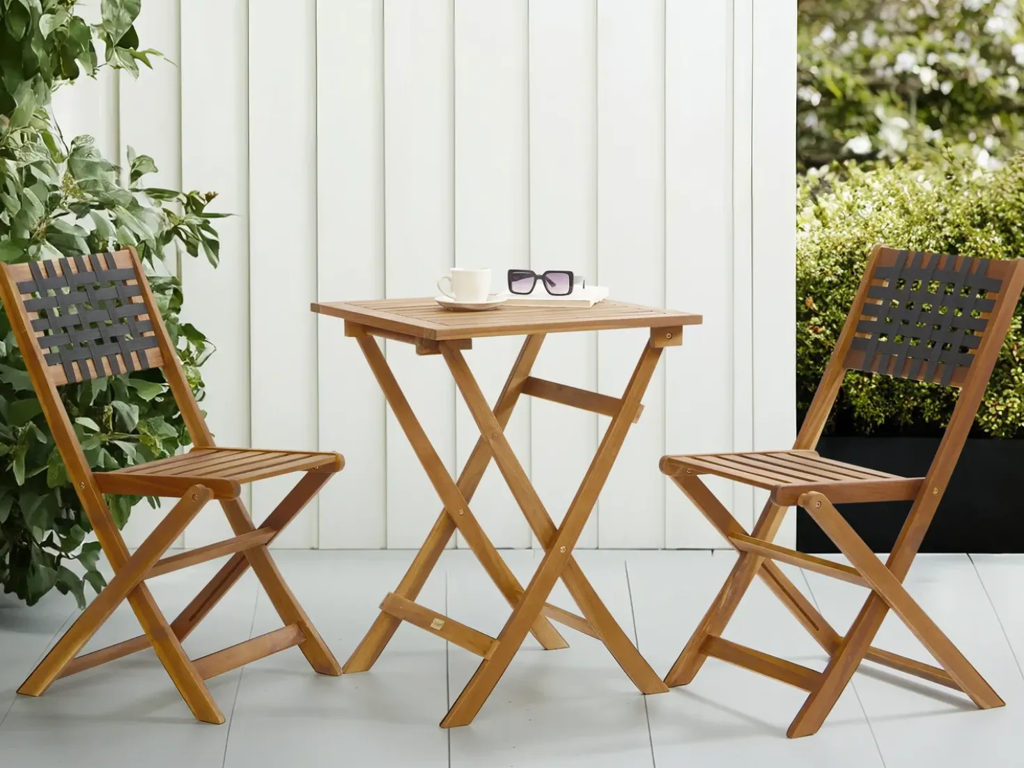Set bistrot CONIOLO Legno d'acacia Marrone/Nero