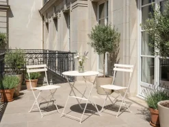 Set bistrot FIORI Metallo Bianco sporco