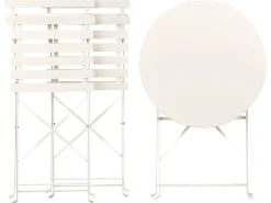 Set bistrot FIORI Metallo Bianco sporco