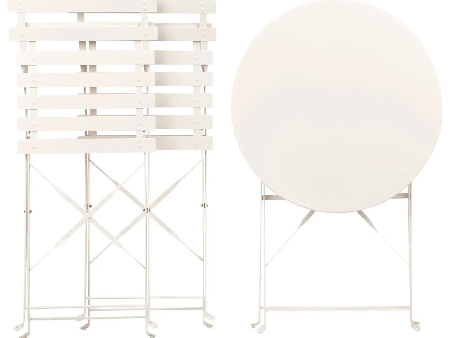 Set bistrot FIORI Metallo Bianco sporco