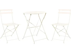 Set bistrot FIORI Metallo Bianco sporco