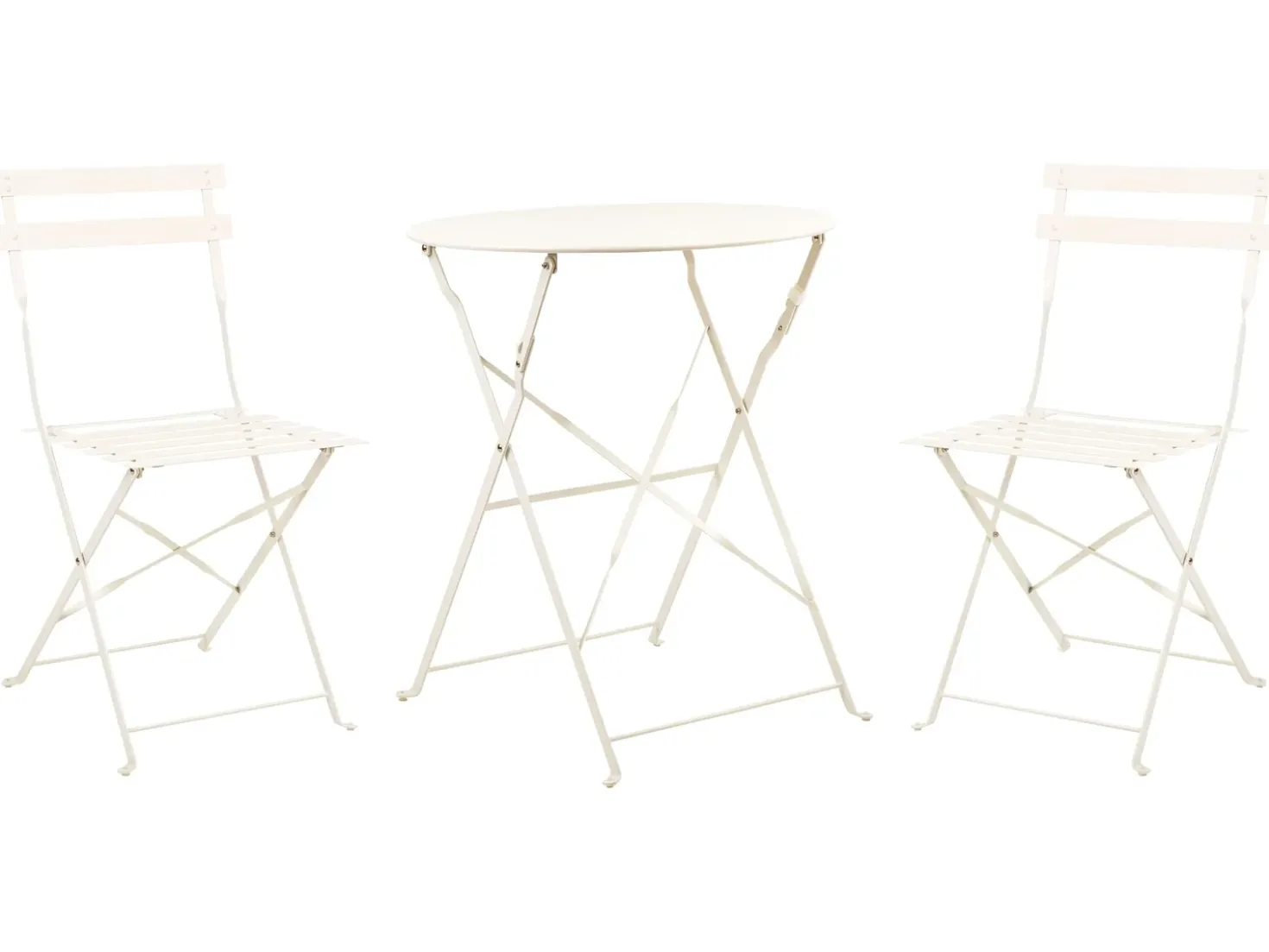 Set bistrot FIORI Metallo Bianco sporco