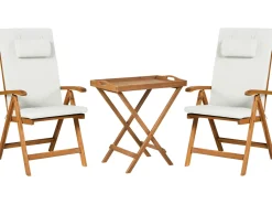 Set bistrot JAVA PREMIUIM Legno d'acacia Bianco sporco