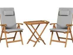 Set bistrot JAVA PREMIUIM Legno d'acacia Grigio chiaro
